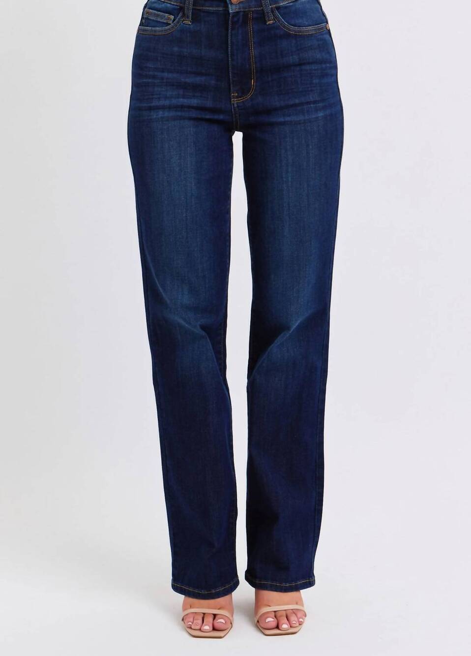 NEW JUDY BLUE high waist straight leg jeans in blue